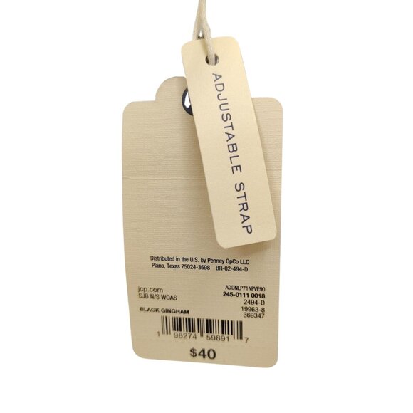 St. John’s Bay Black Gingham Crossbody Phone Bag Adjustable Strap NWT - Picture 5 of 10